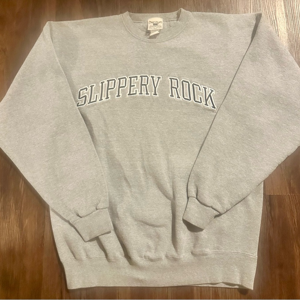 Vintage (2000) Slippery Rock Gray Men's Sweatshirt - Large